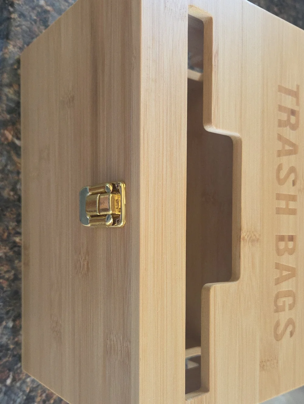Bamboo Wood Trash Bag Box